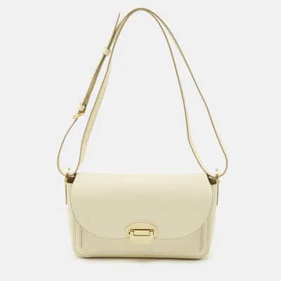 Pre-owned Zac Posen Cream Leather Evie Shoulder Bag In White