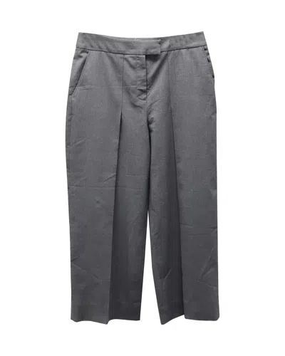 Zac Posen Cropped Dress Pants In Grey Polyester