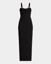 Zac Posen Beaded Peekaboo Gown In Black