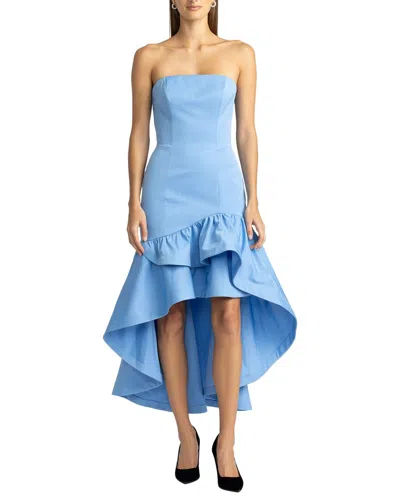 Zac Posen Drop Waist Gathered High-low Skirt Dress