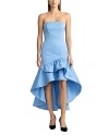 ZAC POSEN DROP WAIST GATHERED HIGH/LOW SKIRT DRESS