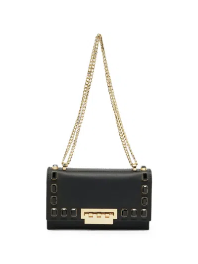 Pre-owned Zac Posen Earthette Shoulder Bag In Black