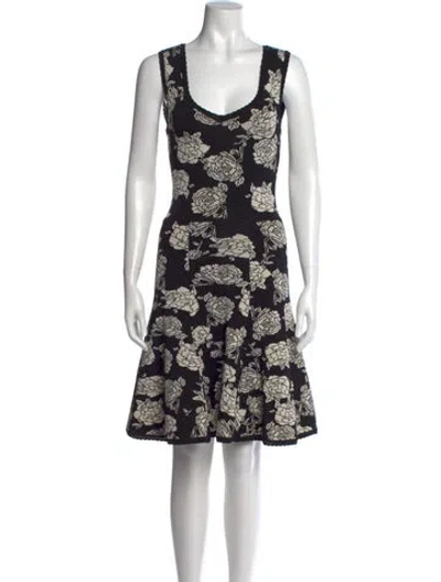 Pre-owned Zac Posen Floral Print Knee-length Dress