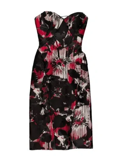 Pre-owned Zac Posen Floral Print Mini Dress In Multi