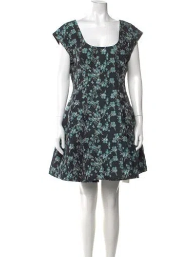 Pre-owned Zac Posen Floral Print Mini Dress W/ Tags In Multi