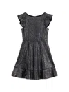 ZAC POSEN GIRL'S FOIL PRINT FIT AND FLARE DRESS