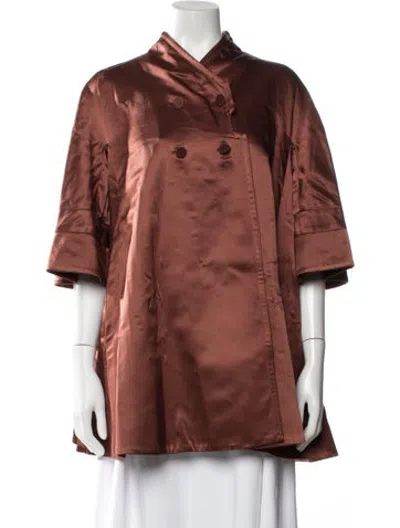 Pre-owned Zac Posen Jacket In Brown
