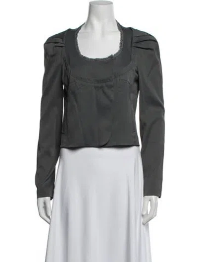 Pre-owned Zac Posen Jacket In Grey
