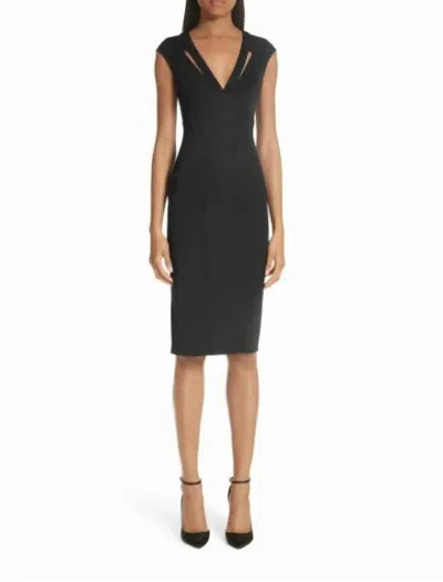 Zac Posen Joni Sleeveless Midi Dress In Black