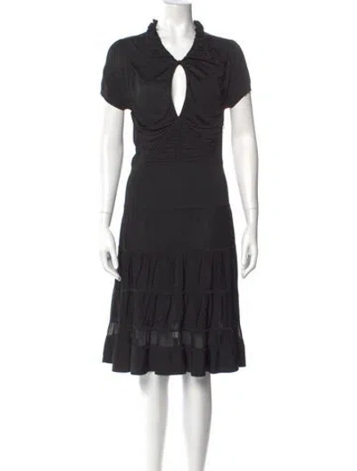 Pre-owned Zac Posen Knee-length Dress In Gray