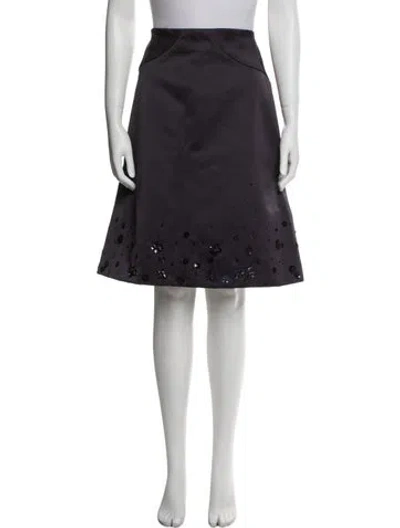 Pre-owned Zac Posen Knee-length Skirt In Black