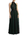 Zac Posen Lace Overlay Gown In Black