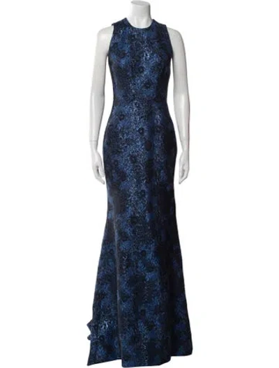 Pre-owned Zac Posen Lace Pattern Long Dress