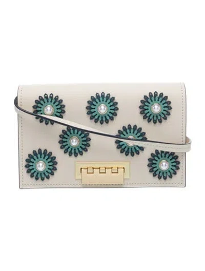Pre-owned Zac Posen Leather Clutch In Neutral
