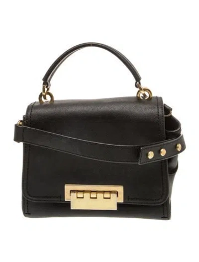 Pre-owned Zac Posen Leather Crossbody Bag In Black