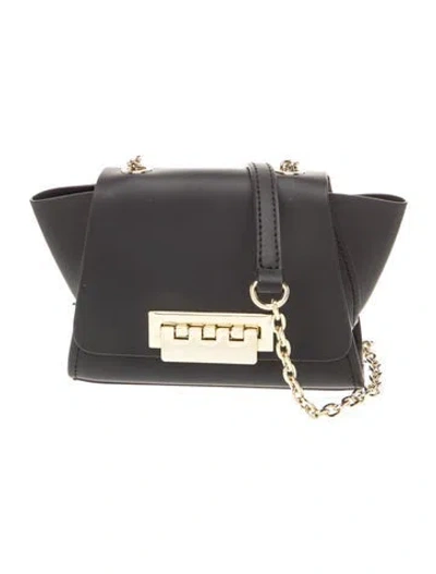 Pre-owned Zac Posen Leather Crossbody Bag In Black