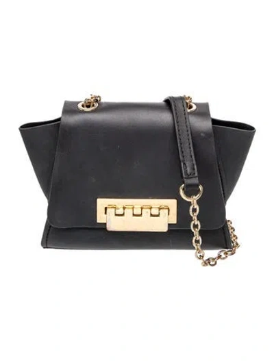 Pre-owned Zac Posen Leather Crossbody Bag In Black