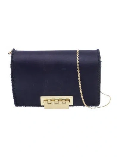 Pre-owned Zac Posen Leather Crossbody Bag In Blue