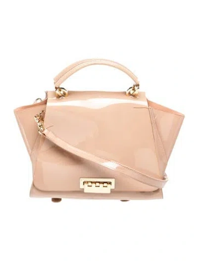 Pre-owned Zac Posen Leather Crossbody Bag In Neutral