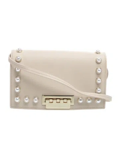 Pre-owned Zac Posen Leather Crossbody Bag In Neutrals