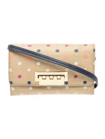 Pre-owned Zac Posen Leather Crossbody Bag In Neutrals