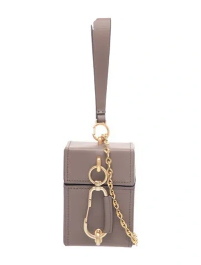 Pre-owned Zac Posen Leather Evening Bag In Grey