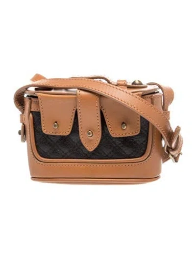 Pre-owned Zac Posen Leather Messenger Bag In Brown