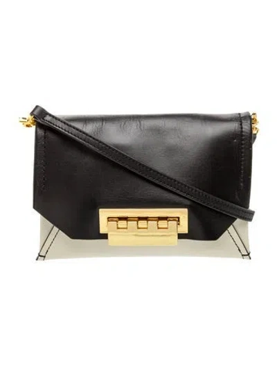 Pre-owned Zac Posen Leather Shoulder Bag In Black