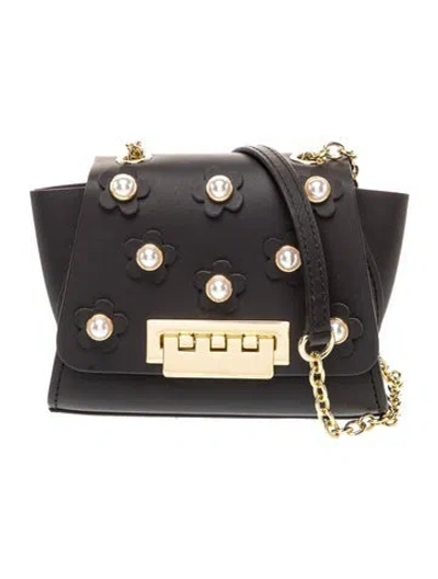 Pre-owned Zac Posen Leather Shoulder Bag In Black