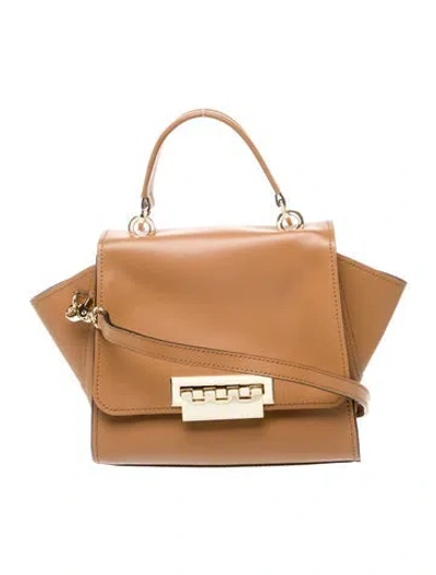 Pre-owned Zac Posen Leather Shoulder Bag In Brown
