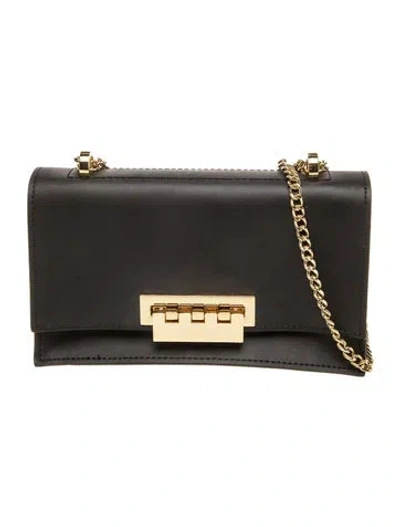 Pre-owned Zac Posen Leather Shoulder Bag In Brown