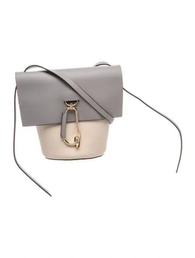 Pre-owned Zac Posen Leather Shoulder Bag In Gray