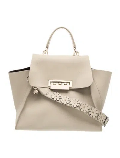 Pre-owned Zac Posen Leather Shoulder Bag In Neutral