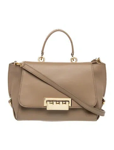 Pre-owned Zac Posen Leather Shoulder Bag In Neutrals