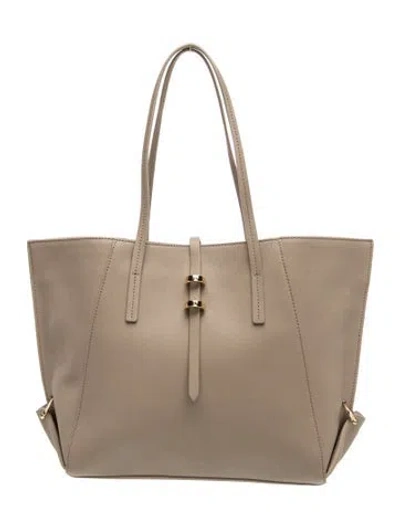 Pre-owned Zac Posen Leather Shoulder Bag In Neutrals