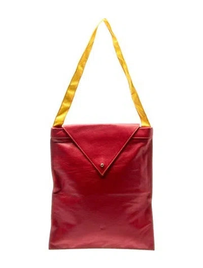Pre-owned Zac Posen Leather Shoulder Bag In Red
