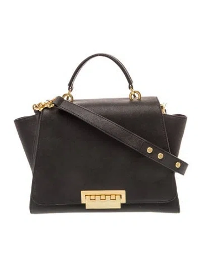 Pre-owned Zac Posen Leather Top Handle Bag In Black