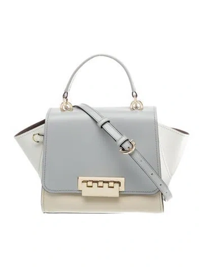 Pre-owned Zac Posen Leather Top Handle Bag In Blue