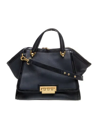 Pre-owned Zac Posen Leather Top Handle Bag In Blue