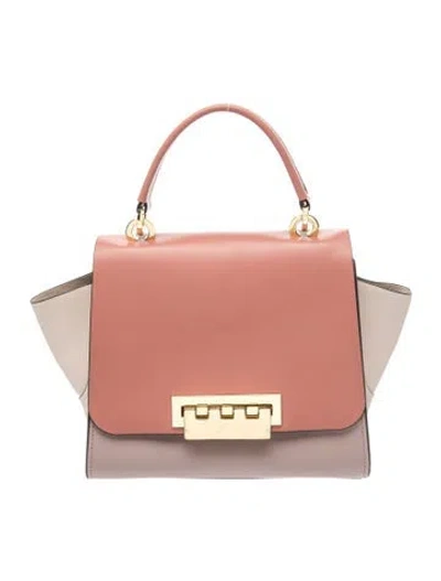 Pre-owned Zac Posen Leather Top Handle Bag In Brown