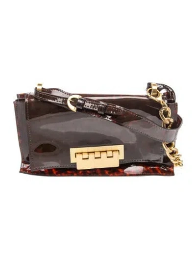Pre-owned Zac Posen Leather Top Handle Bag In Brown