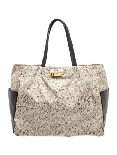 Pre-owned Zac Posen Leather Top Handle Bag In Green