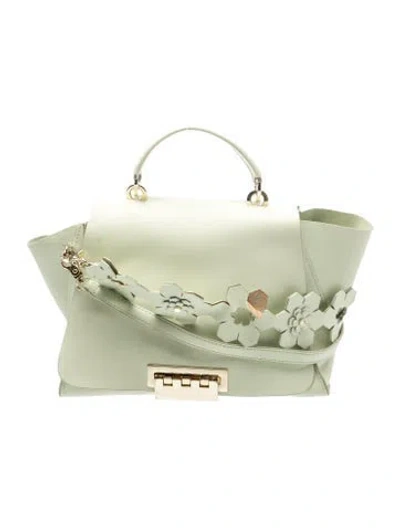 Pre-owned Zac Posen Leather Top Handle Bag In Green