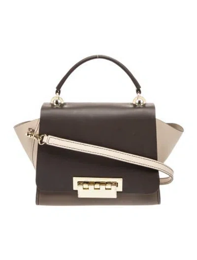 Pre-owned Zac Posen Leather Top Handle Bag In Grey