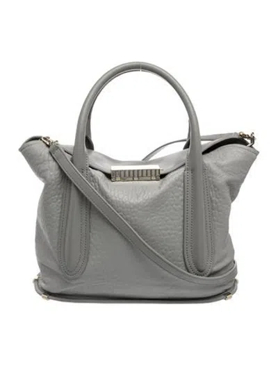 Pre-owned Zac Posen Leather Top Handle Bag In Grey