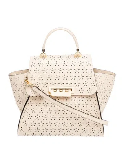 Pre-owned Zac Posen Leather Top Handle Bag In Neutral