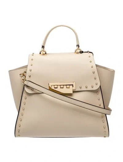 Pre-owned Zac Posen Leather Top Handle Bag In Neutral