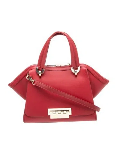 Pre-owned Zac Posen Leather Top Handle Bag W/ Tags In Red
