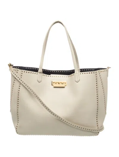 Pre-owned Zac Posen Leather Tote In Neutrals