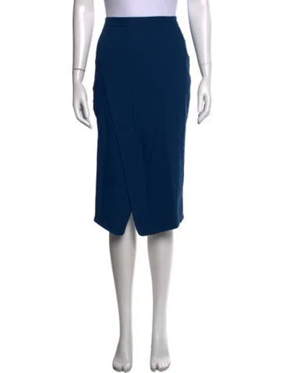 Pre-owned Zac Posen Midi Length Skirt In Blue